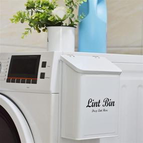 img 2 attached to 🧲 Magnetic Metal Lint Storage Bin for Laundry Room Organization - Lint Trash Can for Laundry Storage, Perfect for Farmhouse Laundry Room Decor