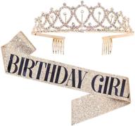 birthday girl sash rhinestone tiara event & party supplies logo