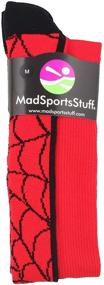 img 3 attached to 🕷️ Crazy Spider Web Over the Calf Athletic Socks by MadSportsStuff: Unleash Your Wild Side