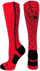 img 4 attached to 🕷️ Crazy Spider Web Over the Calf Athletic Socks by MadSportsStuff: Unleash Your Wild Side