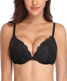 img 2 attached to Deyllo Women's Comfort Underwire Cup (Black) - Lingerie, Sleepwear, and Loungewear for Women