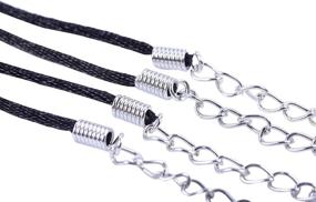 img 3 attached to 📿 Pack of 50 Black Necklace Extension Chains for Beading & Jewelry Making