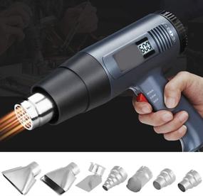 img 2 attached to 🔧 7-Piece Stainless Steel Heat Gun Nozzle Kit - 35mm Size | Hot Air Gun Soldering Station Tool | Heat Gun Attachment Nozzles