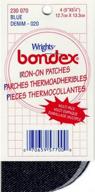 wrights bondex iron patches pkg denim logo