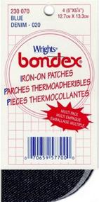 img 1 attached to Wrights Bondex Iron Patches Pkg Denim