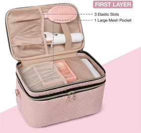 img 3 attached to 👜 Double Layer Shoulder Organizer Bag for Travel Toiletries and Accessories by BAGSMART