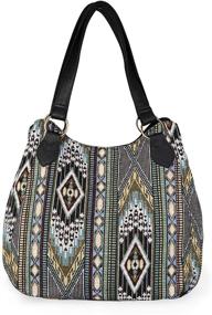 img 4 attached to IDAILU Multi Colored Jacquard Multi Pocket Serpentine Women's Handbags & Wallets in Hobo Bags