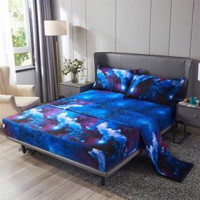 img 4 attached to Mengersi Galaxy Sheet Kids Sheets: 🌌 Perfect Bedding for Your Kids' Home Store