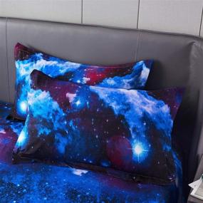 img 1 attached to Mengersi Galaxy Sheet Kids Sheets: 🌌 Perfect Bedding for Your Kids' Home Store