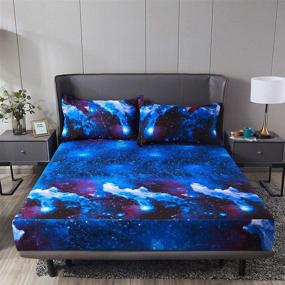 img 3 attached to Mengersi Galaxy Sheet Kids Sheets: 🌌 Perfect Bedding for Your Kids' Home Store