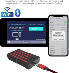 img 1 attached to 🚗 Беспроводной адаптер TreasLin CarPlay для автомобилей с ОЕМ-системой управления колесом и голосовым управлением SIRI - Конвертируйте проводной CarPlay в беспроводной