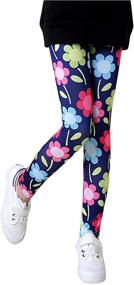 img 3 attached to 3-Pack Girls Full-Length Printed Leggings Stretch Yoga Pants - Sizes 2-13 Years