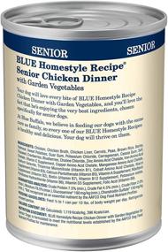 img 2 attached to Blue Buffalo Homestyle Recipe Chicken Senior Wet Dog Food, 12.5 Oz Can (Pack of 12) - Natural & Nourishing