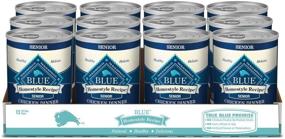 img 4 attached to Blue Buffalo Homestyle Recipe Chicken Senior Wet Dog Food, 12.5 Oz Can (Pack of 12) - Natural & Nourishing