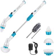 🧼 wincheer cordless spin scrubber - electric cleaning brush for kitchen, bathroom, bathtub - 360 power tub and tile surface cleaner with long handle, 3 replaceable heads and retractable dusting brush logo