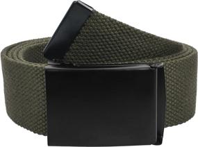 img 1 attached to Gelante Adjustable Canvas Buckle 2053 Black Men's Accessories in Belts