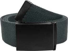 img 2 attached to Gelante Adjustable Canvas Buckle 2053 Black Men's Accessories in Belts