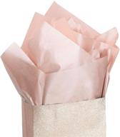 🎁 premium metallic rose gold champagne pearl pink tissue gift wrap paper bulk - uniqooo 40 sheets 20" x 26" - perfect for gift bags, weddings, parties, diy crafts - recyclable wrapping accessory logo