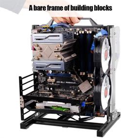 img 3 attached to 🖥️ Vertical Overclocking Test Platform Chassis for ATX, M-ATX, and ITX Motherboards - Open Frame Rack with DIY Bracket for Graphics Cards (Black)