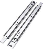 🗄️ versatile 15-inch 3 fold side mount drawer slides - full extension, ball bearing, silver tone (2pcs) logo