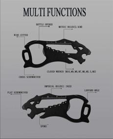 img 1 attached to Keychain Multi Tools Multifunction Screwdriver Stainless