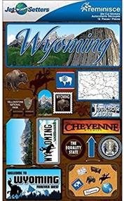img 2 attached to Reminisce Jet Setters Dimensional Stickers Wyoming