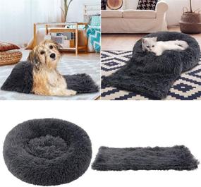 img 1 attached to 🍩 Washable Donut Cat Bed for Indoor Cats with Soft Blanket – Legendog Cozy and Calming Bed for Kittens, Dogs Included. Anti-Slip & Self Warming!