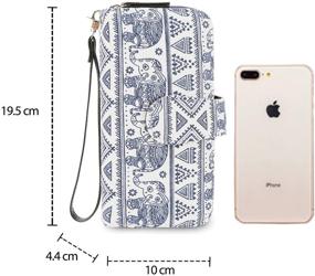 img 2 attached to 🐘 Bohemian Elephant Zipper Wallet in White for Women, Handbags and Wallets