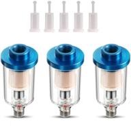 🔧 terberl 3pack water oil separator for air line with 5pcs spray gun filters: 1/4'' npt inlet/outlet, compressor fitting tools logo