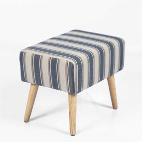 img 4 attached to Joveco Ottoman Footrest Fabric Footstool Furniture in Accent Furniture