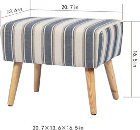 img 2 attached to Joveco Ottoman Footrest Fabric Footstool Furniture in Accent Furniture