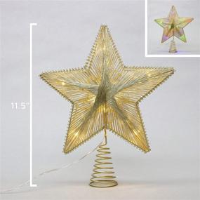 img 3 attached to 🌟 PHILIPS 11.5" LED Color Changing Gold Metallic String Star Tree Topper - Illuminate Your Tree with Elegance!