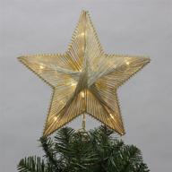 🌟 philips 11.5" led color changing gold metallic string star tree topper - illuminate your tree with elegance! logo