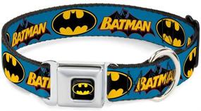 img 4 attached to 🐶 Buckle-Down Seatbelt Buckle Dog Collar: Vintage Batman Logo & Bat Signal Blue - Ultimate Style and Safety for Your Pup