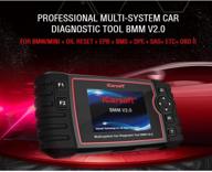 icarsoft obd2 scanner, bmw/mini code reader and car diagnostic tool bmm v2.0 with oil service reset, epb, bms, dpf, sas, etc, obd ii - updated version of i910-ii logo