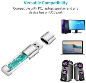 img 3 attached to GARRULAX USB Flash Drive, 16GB Lake Blue USB2.0 Memory Stick, High-Speed Data Storage Thumb Drives