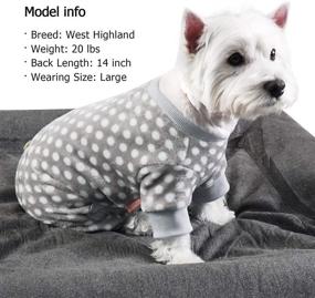 img 2 attached to 🐶 KYEESE Dog Pajamas with Polka Dot Pattern: Soft and Stretchable Material, Velvet Onesie for Small to Medium Dogs