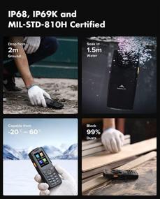 img 2 attached to 📱 AGM M7 Rugged Unlocked Cell Phone, 4G Dual SIM, 2500mAh Battery, Big Speaker, IP68 Waterproof, Facebook/Whatsapp/Skype/TikTok, 2.4" Touch Screen Keypad, 1GB+8GB, Black