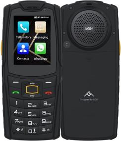 img 4 attached to 📱 AGM M7 Rugged Unlocked Cell Phone, 4G Dual SIM, 2500mAh Battery, Big Speaker, IP68 Waterproof, Facebook/Whatsapp/Skype/TikTok, 2.4" Touch Screen Keypad, 1GB+8GB, Black