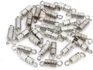 🔩 100 sets of 4mm x 15mm silver-color screw type clasp barrel screw clasps for jewelry making necklaces and bracelets – twist clasps and connectors logo