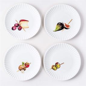 img 1 attached to 🍽️ Elevate Your Hors d'Oeuvres with this Melamine Plates Set