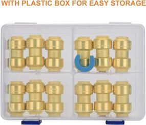 img 3 attached to 🔩 SUNGATOR 12-Pack 1/2-Inch Push-to-Connect Plumbing Fittings, Pushfit Straight Coupling Kit with 1/2-Inch Disconnect Clip, Lead-Free Brass Pushfit Fittings for Copper, PEX, and CPVC Pipe – Certified