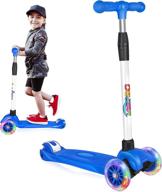 🛴 beleev kick scooter for kids: 3-wheel scooter with adjustable height and light up wheels - ideal for toddlers to teens (blue) логотип