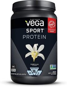 img 4 attached to Vegan Protein Powder Vanilla - Vega Sport (14 servings, 20.4 oz) - Plant-Based, BCAAs, Amino Acid, Tart Cherry, Non Dairy, Gluten Free, Non GMO - Improved Packaging