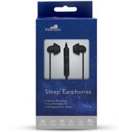 hibermate sleep headphones: stereo sound-isolating ear buds with 3 interchangeable tips for any ear size, ideal for sleeping, sports, and workouts - includes in-line volume control and mic. logo