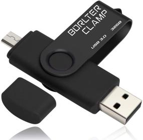 img 4 attached to 📀 Быстрый двухпортовый флеш-накопитель: BorlterClamp 32GB USB 3.0 флеш-накопитель для смартфонов, планшетов и компьютеров на базе Android