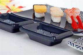 img 1 attached to 🍣 Japanese Dinnerware Set from Hinomaru Collection with Chopsticks