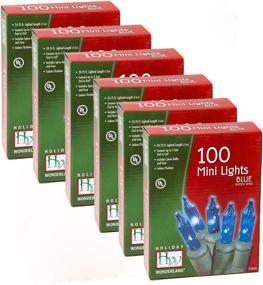 img 1 attached to 🎄 Holiday Wonderland Christmas Light Set, Blue, 100 Mini Lights (Pack of 6): Illuminate Your Holidays in Stunning Blue Brilliance!