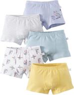 core pretty boys underwear: comfortable cotton boxer briefs with animalface design - pack of 5, toddler size 3-12 years logo