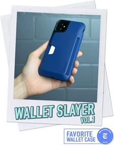 img 3 attached to 📱 Умный Silk iPhone 11 кошелек Smartish - Кошель Slayer Vol. 1 [тонкий + защитный] держатель кредитных карт - Blues on The Green